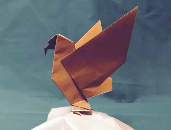 简单折纸老鹰的制作教程