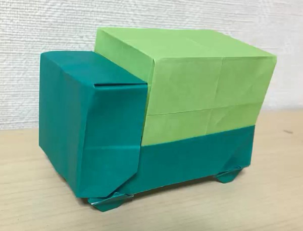 简单折纸立体卡车货车的折纸视频教程