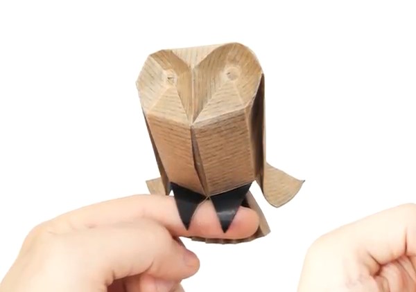 立体可爱折纸猫头鹰的折纸视频教程
