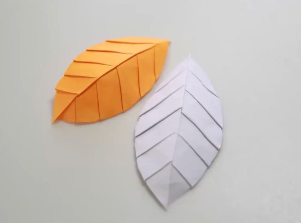 仿真折纸叶片折纸叶子的手工折纸教程
