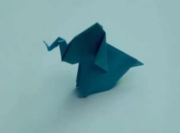 儿童简单立体折纸大象的折纸视频教程