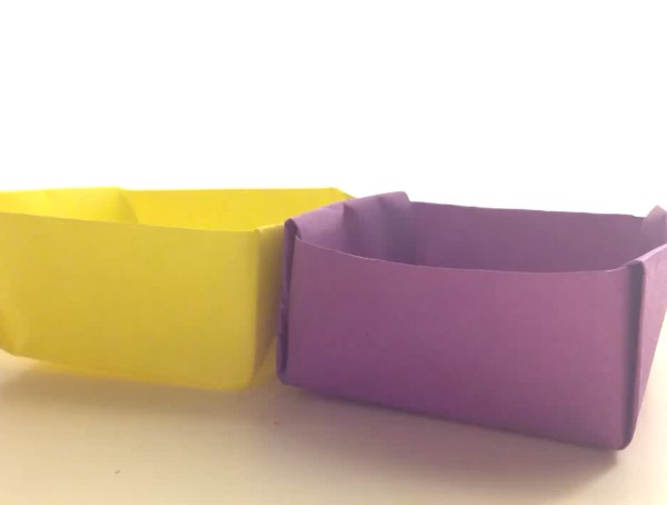简单折纸小盒子的手工DIY简单折法