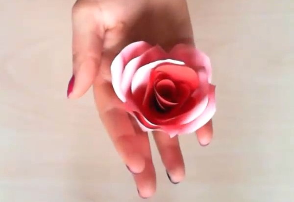 纸玫瑰的手工简单DIY制作方法教程
