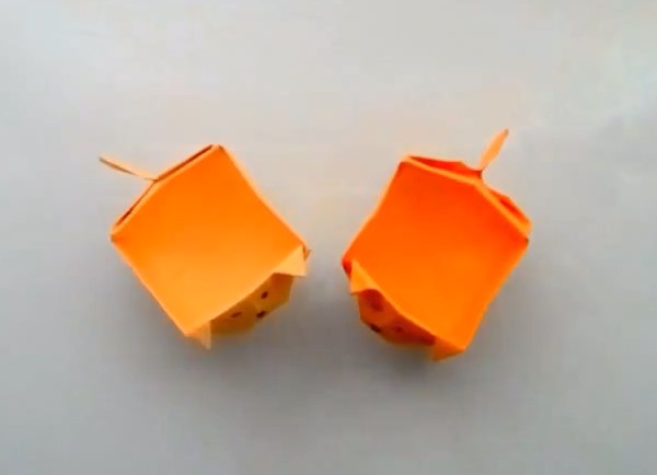 儿童折纸立体小狗盒子的折纸视频教程