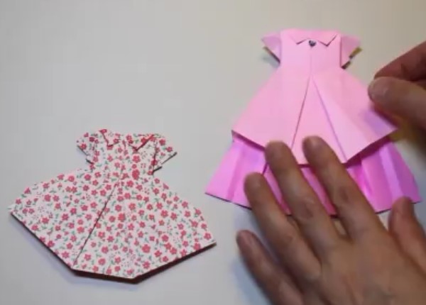简单折纸裙子的教程