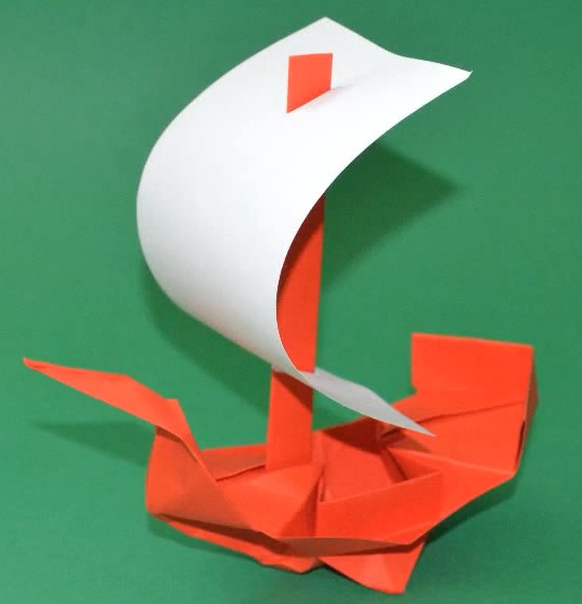折纸帆船的折纸视频教程