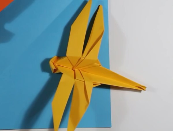 立体折纸蜻蜓的折纸视频教程