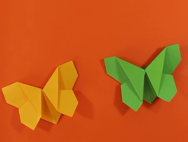 简单折纸蝴蝶的手工折纸方法
