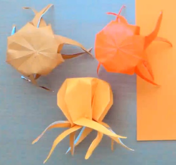 儿童折纸章鱼的制作方法教程教会你折叠可爱章鱼