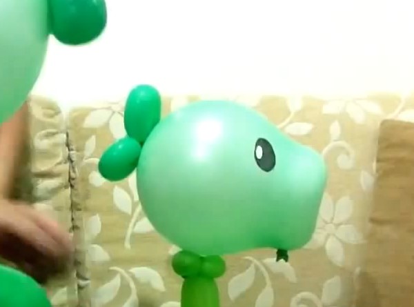 魔术气球造型教你植物大战僵尸豌豆射手的做法