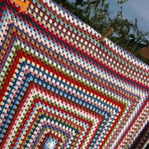 钩针编织超大彩虹毛毯的详细编织教程