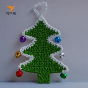 钩针编织的圣诞树制作教程图解