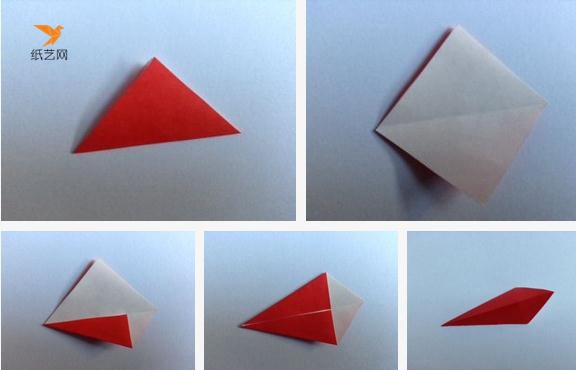 将正方形的纸张折叠成教程中的样子