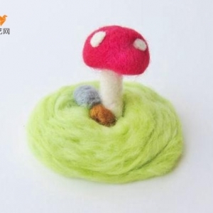 可爱的羊毛毡小蘑菇制作教程