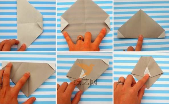 如何制作折纸人面教程第二步