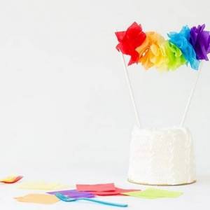 纸艺彩虹蛋糕装饰手工DIY教程