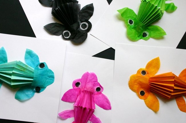 儿童手工立体纸艺金鱼的制作方法教程