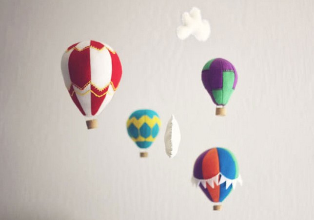 用不织布手工制作可爱热气球装饰图解教程
