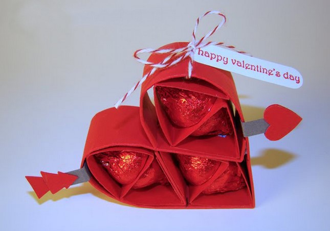 情人节折纸心巧克力糖果礼盒手工DIY制作图解教程