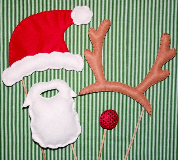 圣诞节不织布手持小装饰制作教程（圣诞老人、驯鹿）