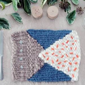 羊毛线编织复古餐垫的手工DIY步骤图解教程
