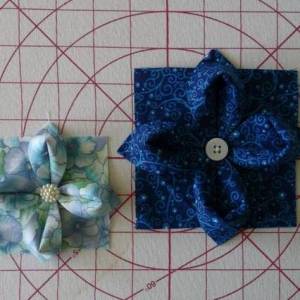 向折纸一样的布艺花礼物装饰制作教程