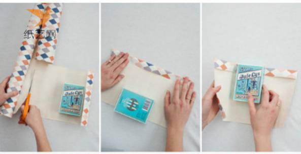 用小人书做样，用彩纸折叠包装小人书