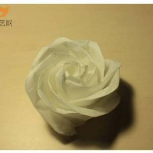 折纸教程折纸白玫瑰教程图解