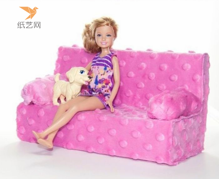 变废为宝教程废旧纸箱改造成芭比娃娃的时尚沙发的变废为宝教程
