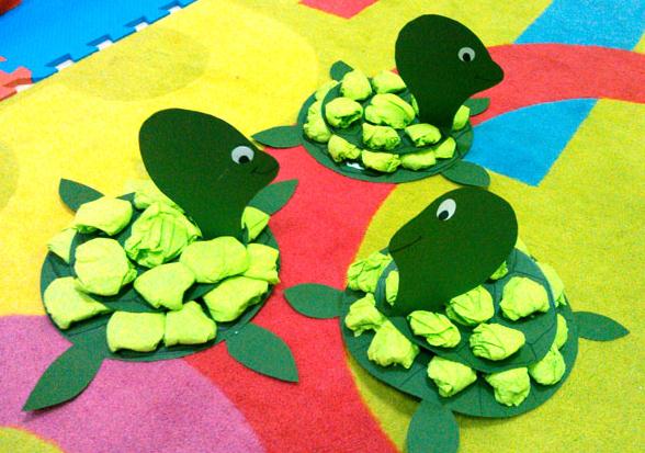 儿童手工课制作小乌龟纸艺教程