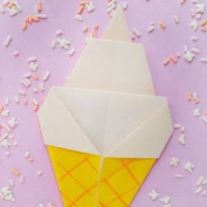 可爱的折纸冰淇淋制作教程