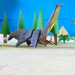 恐龙折纸之折纸雷龙的制作教程