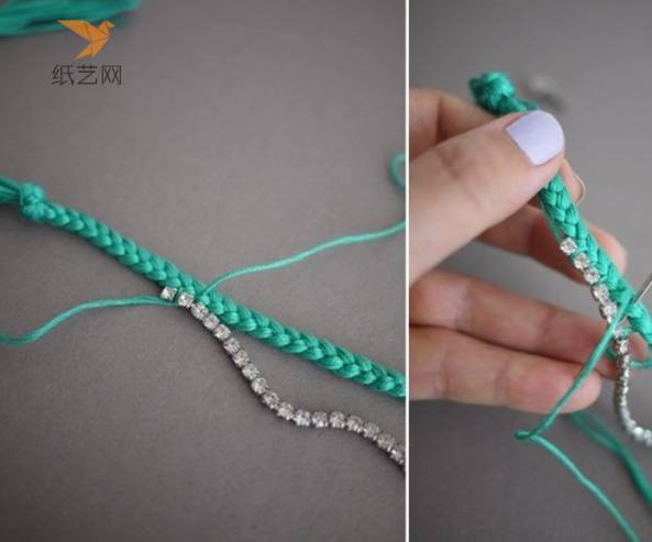 编织教程编织钉珠装饰项链制作教程