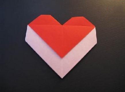 浪漫的心相印双心折纸心表白利器制作教程
