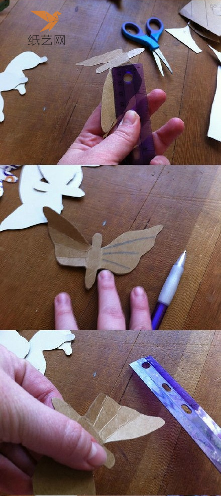 变废为宝教程用完的纸盒做成的美丽蝴蝶