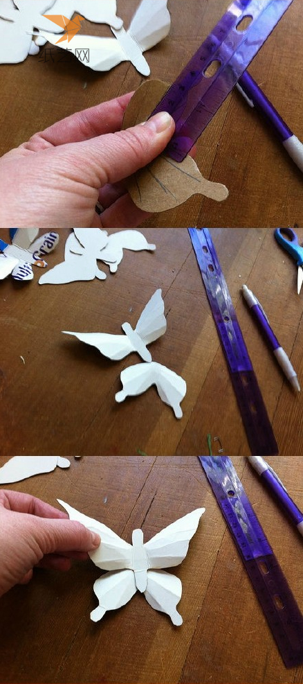 变废为宝教程用完的纸盒做成的美丽蝴蝶