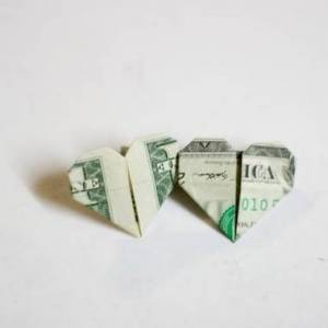 手把手教你钱币折纸双心情人节礼物表白利器制作教程