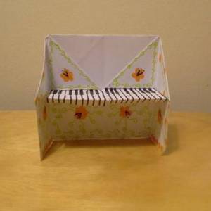 儿童手工折纸钢琴制作教程