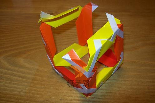 然后加上横向的折纸单元