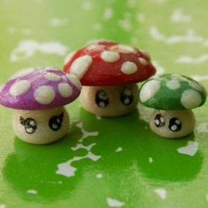 可爱的超轻粘土小蘑菇儿童手工制作教程