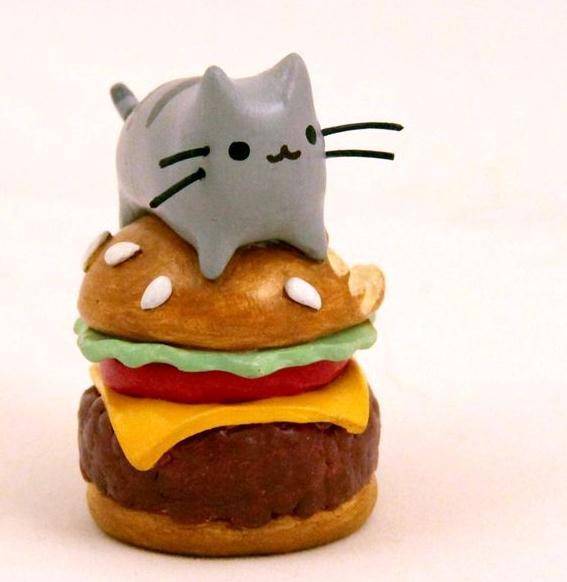 可爱的超轻粘土制作汉堡小猫教程