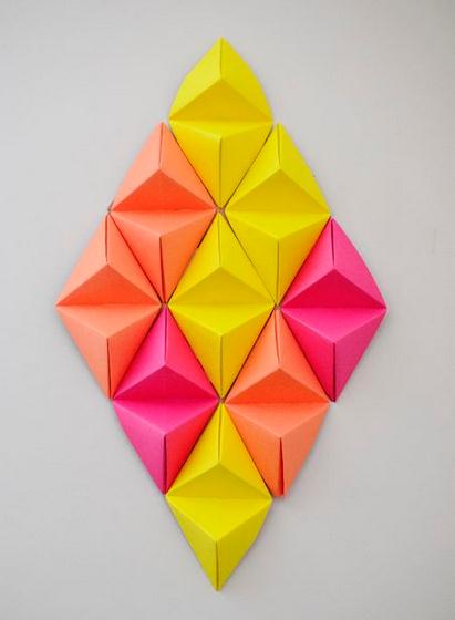现代风格的折纸3D立体墙饰制作教程