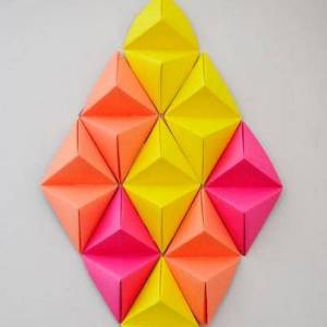 现代风格的折纸3D立体墙饰制作教程