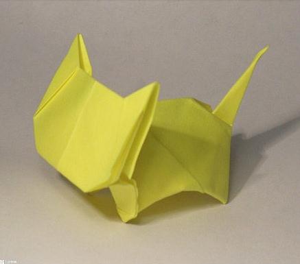 可爱的折纸小猫制作教程