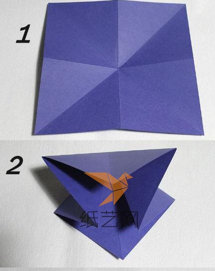把礼物包装纸剪裁成正方形，然后对边对角都分别进行对折，之后折叠