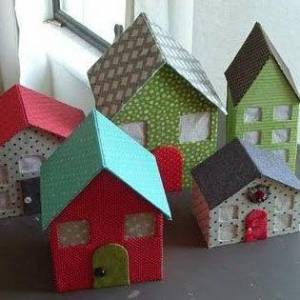 可爱的布艺制作小房子模型制作教程