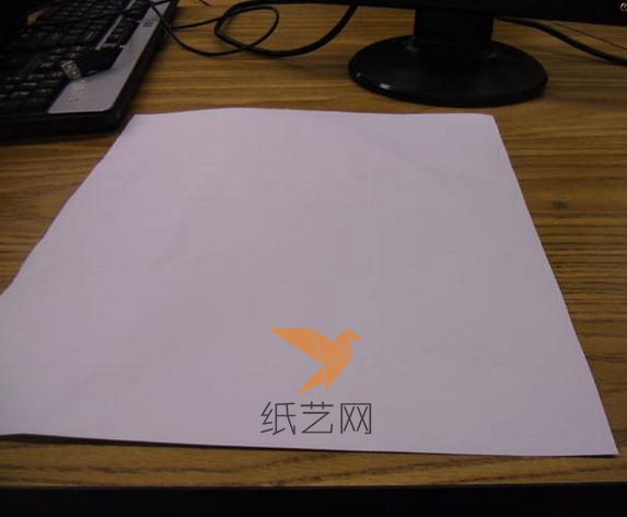 用一张正方形的纸来折叠折纸狐狸