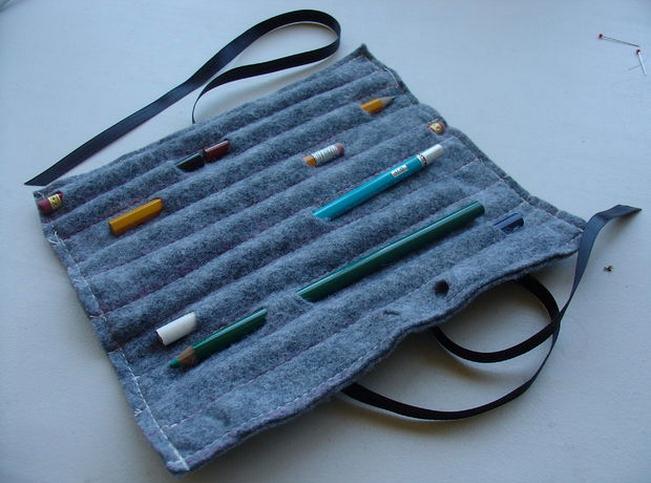 手工制作羊毛毡笔袋DIY教程