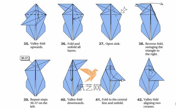 折纸蝙蝠的折纸图谱