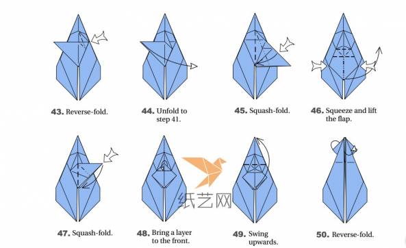 折纸蝙蝠的制作步骤